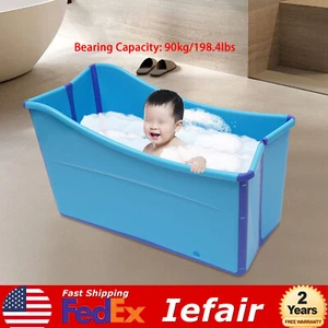 Large Foldable Bath Tub Portable Spa Baby Toddler Children Twins Adult Bathtub - Picture 1 of 12