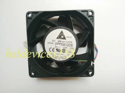 Ventilador de refrigeración chasis 4 hilos Delta 8038 PFC0812DE DC12V 3,30A 8 CM 80*38 MM Foto 1 de 3