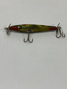 RARE EARLY VINTAGE WOOD SMITHWICK DEVILS HORSE FROG SPOT LURE 4”