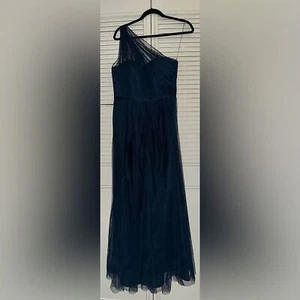 Weiß von Vera Wang Mitternacht Klöppelnetz Flansch Schulter Brautjungfernkleid Größe 8 - Bild 1 von 14