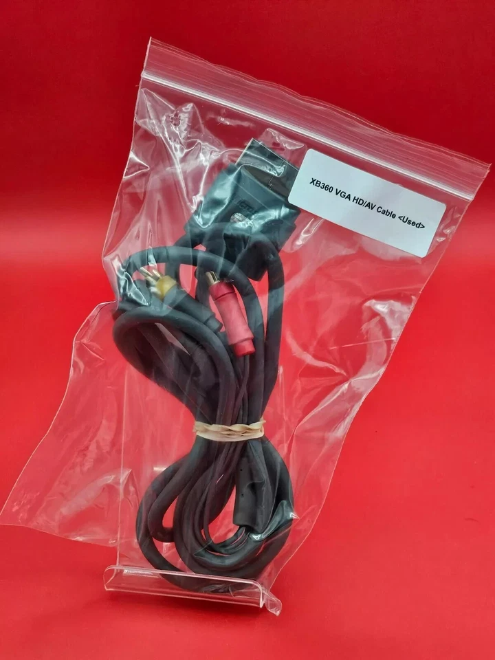 MICROSOFT XBOX 360 VGA HD AV CABLE RCA - Image 1 of 1