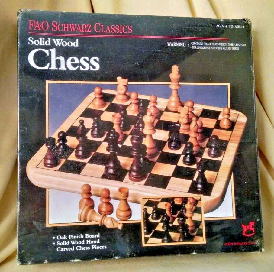 Vintage 1993 Cardinal Solid Wood Chess Set Premier Edition