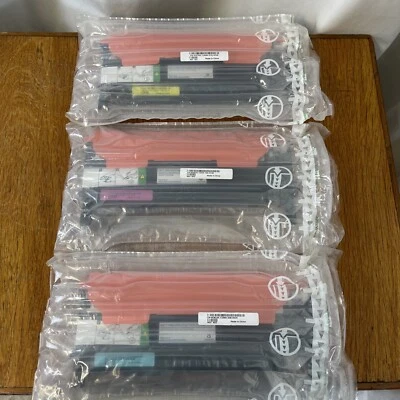 Dell 1230c 1235cn Genuine Toner Cartridges Cyan Magenta Yellow C815K D593K F479K - image 1 of 4