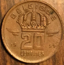 1953 BELGIUM 20 CENTIMES COIN