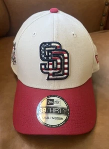 San Diego Padres New Era 39THIRTY American Flag USA Hat Cap Small/Medium NEW - Picture 1 of 5