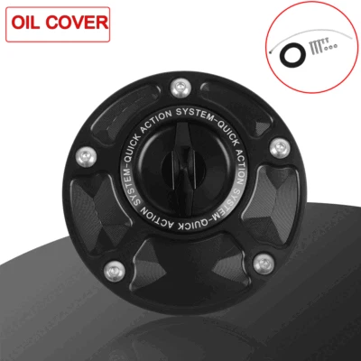 For Yamaha YZF R1/M R6/S R125 R15 V3 R25 R3 CNC Keyless Fuel Gas Tank Cap Cover - Image 1 of 4