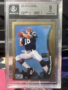 1998 Topps Chrome Draft Picks #165 Peyton Manning BGS 9 Mint RC Colts  HOF