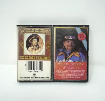 Willie Nelson Red Headed Stranger  + Stardust Cassette Tap Set of (2) - Tested - Image 1 of 4