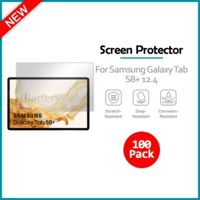 100-Pack LCD Ultra Clear Screen Protector for Samsung Galaxy Tab S8+ 12.4 (2022) - Image 1 of 4