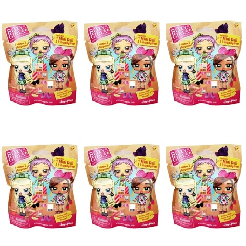 Boxy Girls Lot of 6 Blind Bags : Unbox Online Shopping Fun!  1 Mini Doll + Box Cover