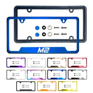 new Laser Etched Customize Stainless Steel License Frame Silicone for BMW m2 - Picture 1 of 127