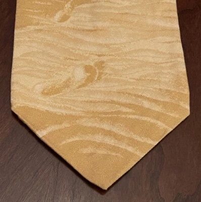 Corbata de cuello Tommy Bahama dorada azul 100 % seda para hombre hecha en Estados Unidos Foto 1 de 4