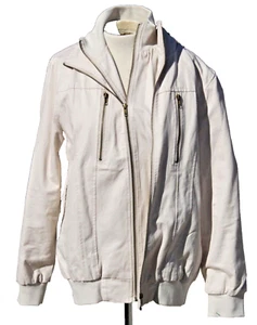 Christian Hiend Woman's Fashion Khaki Tan Waist Length Lined Jacket Size XL - Picture 1 of 9