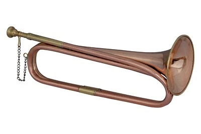 Cavalry Trumpet Eb Bugle WWII Vintage British Military Heritage Copper in E-flat - Image 1 of 2