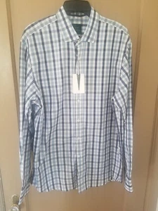 NWT KENT AND CURWEN Men's Checkered Shirt XL 42 $195. Made in Bulgaria - Picture 1 of 8