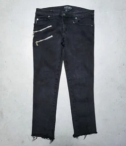 Vtg TRIPP NYC Punk Zipper Pants Y2K Daang Goodman New York Sz 32 Black - Picture 1 of 10