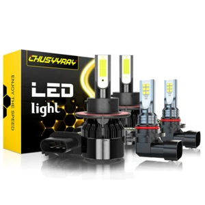 Para For Dodge Grand Caravan 2008-2010 faro LED + Luz Antiniebla 4 Bombillas Kit - Imagen 1 de 12