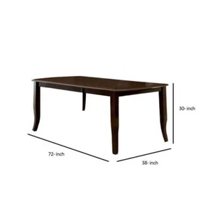 Benjara Dining Table 30" H X 72" L Rectangle Wood Frame Contemporary Dark Cherry - Picture 1 of 4