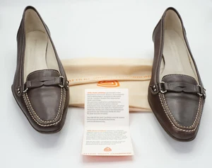 AGL Women's Size EU 39 US 9 Brown Nappa Leather Almond Toe Heels w/Box Excellent - Picture 1 of 13