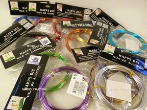FILO ALLUMINIO 1,5 MM 5 METRI colorato wire lucido bigiotteria bomboniere - Imagen 1 de 13