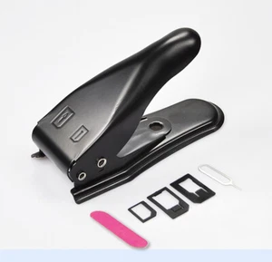 Coupe Carte SIM Noir Multi Fonction à Micro ou Nano pour Smartphone Lourd - Photo 1 sur 2