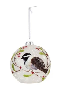 Chickadee Bird Lighted LED Hanging Holiday Ornament New - Picture 1 of 1