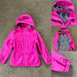 GapKids Girls Jacket Pink Windbreaker Hoodie Small UK 6-7YRS 120/64 - Picture 1 of 11