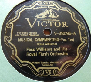 78RPM Victor V-38095 Fess Williams - Musical Campmeeting / Buttons, V to V+ to V - Imagen 1 de 6
