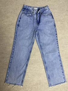Good American Jeans Women 0 Blue Straight High Rise Denim Ankle Ladies 25x25 - Picture 1 of 10