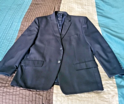 John Bartlett Statement Men's 46 Short Charcoal 2-Button Blazer Suit Jacket - Image 1 of 4