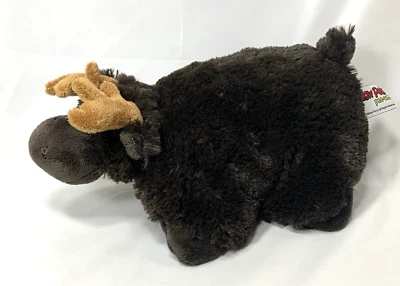 Pillow Pets Pee Wees Alce Pelúcia Marrom 2010 12x9” Brinquedo de Viagem Bicho de Pelúcia - Imagem 1 de 4