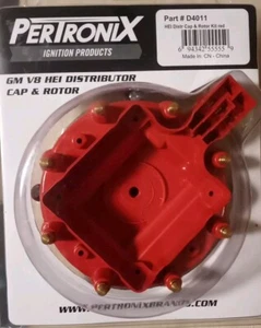 PERTRONIX IGNITION GM V8 HEI Distr Cap & Rotor Kit - Red D4011 - Picture 1 of 6