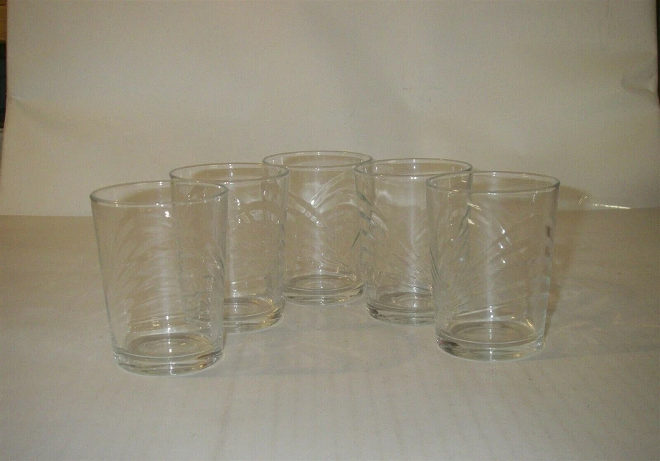 НАБОР ИЗ 5 ARCOROC ИСПАНИИ 3,5 ДЮЙМА ПРОЗРАЧНЫЙ СТАКАНЫ ДЛЯ СОКА G2926 - Изображение 1 из 1