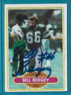 BILL BERGEY signed 1980 Topps football card #480 PHILADELPHIA EAGLES