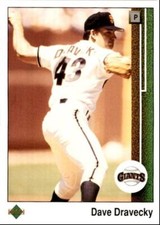 1989 Upper Deck Dave Dravecky . San Francisco Giants #39