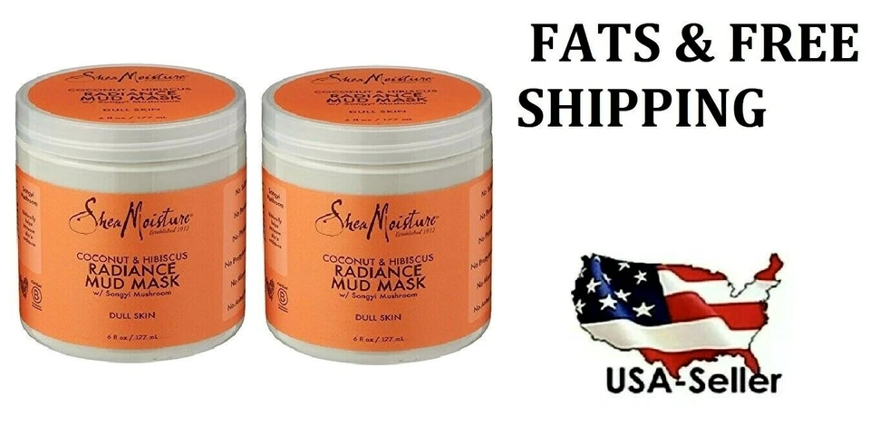 Shea Moisture Coconut Hibiscus Radiance Mud Mask With Songyi Mushroom 6 Oz