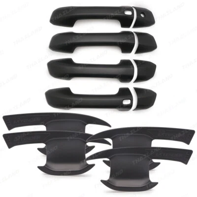 Set Black 4Dr Bowl Insert Handle Hand Cover For MG Extender Maxus T70 2019 2020 - Image 1 of 4