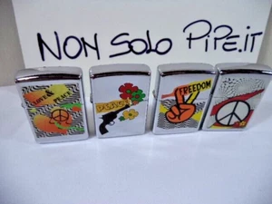 zippo lighter  PEACE COLOR COLLECTION SERIES CHROME  NUOVO ANNO 1996  4 PIECES - Picture 1 of 11