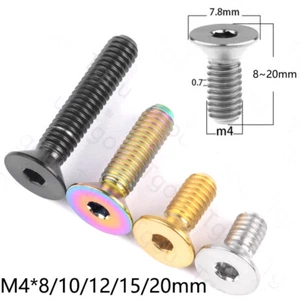 M4x8~20mm Titanium Alloy Countersunk Head Screws Hexagon Socket Head Cap Screws - Picture 1 of 5