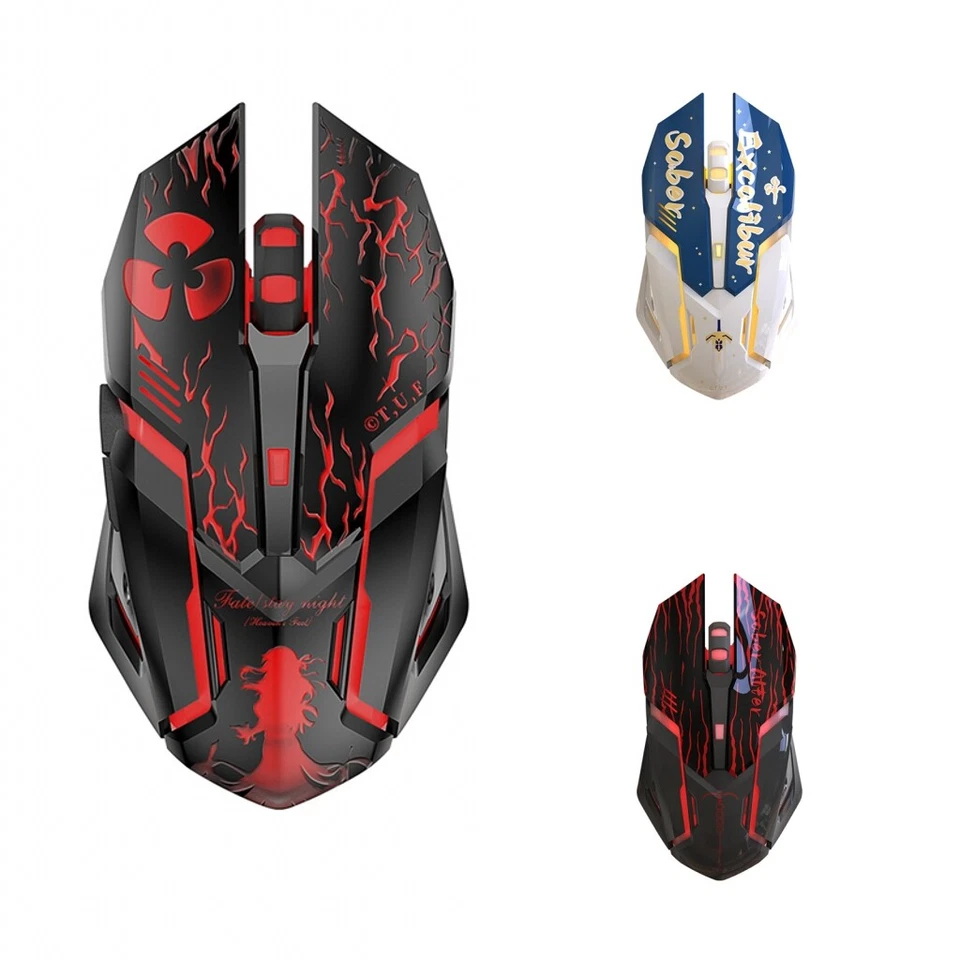 Anime Fate/Grand Order 2.4G Wireless Mouse Alter Saber Optical Mute Gaming Mouse - Image 1 of 4