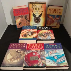 Harry Potter 8 Book Hardback / Paperback Set - Picture 1 of 10