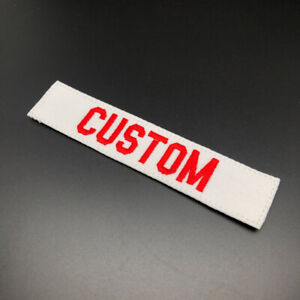 Custom Name Tape  Embroidery Patch Brand Fold Tactics Military Hook and Loop
