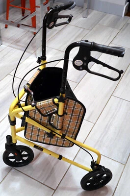 Drive Medical Winnie Lite Supreme 3-Rad Rollator Rollator, hellbraun/kariert - Bild 1 von 4