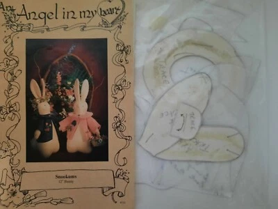 12" Bunny, Rabbit, Snookums stuffed toy Angel in my Heart Sewing Pattern Country - Image 1 of 2