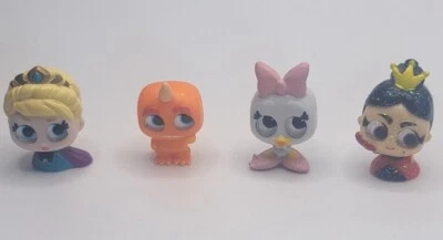 Disney Doorables Lote de 4 Series 1 2018 Figura de 1 pulgada Elsa Daisy Reina de Corazones  Foto 1 de 4