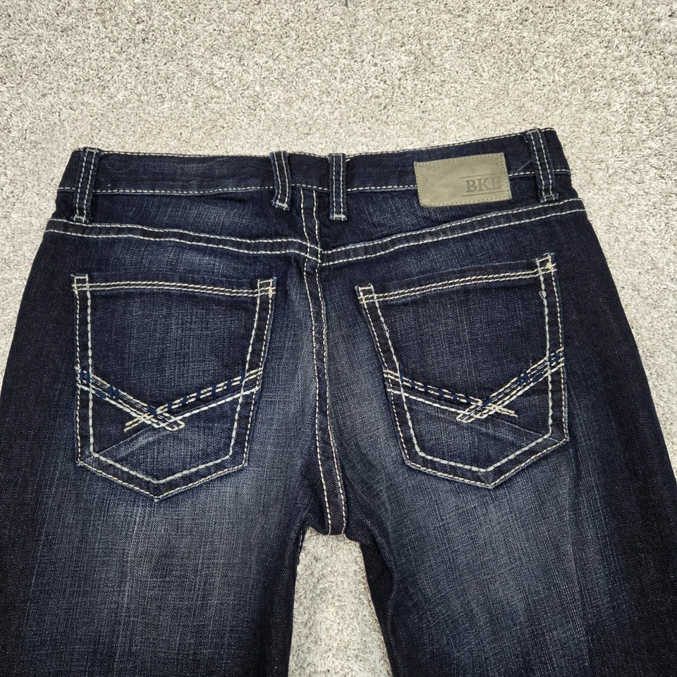 Pantalones de mezclilla BKE Carter para hombre 33x30 lavado oscuro elástico recto Foto 1 de 4