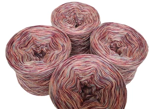 4 Bobbel  meliert Viskose / Merino  1600 m Lauflänge / 700 Gramm - Bild 1 von 8