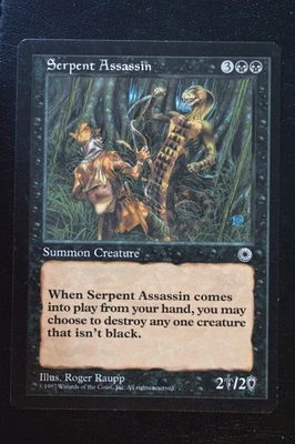 Magic The Gathering MTG SERPENT ASSASSIN Portal LP Lightly Played - Image 1 of 2
