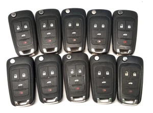 LOT OF 10 OEM CHEVROLET FLIP KEY FOB REMOTES KR55WK50073 4 BUTTONS - Picture 1 of 3