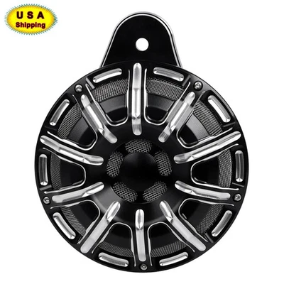 Black Horn Speaker Cover For Harley Sportster 883 Street Tour Glide FLHX FLHTK - Изображение 1 из 4